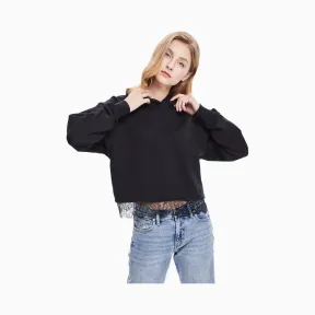 卡尔文·克莱恩/Calvin Klein CALVIN KLEIN 女装纯棉连帽长袖卫衣 J213001-配件系列