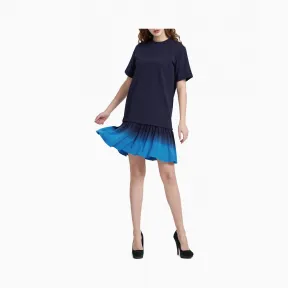 Calvin Klein 女装Logo圆领针织连衣裙 J213192-牛仔休闲系列