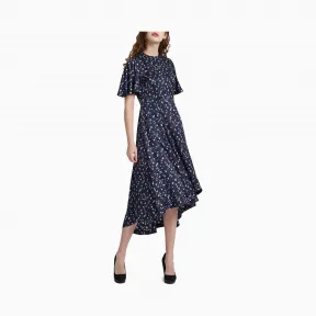 Calvin Klein 女装圆领梭织连衣裙 J213193-牛仔休闲系列