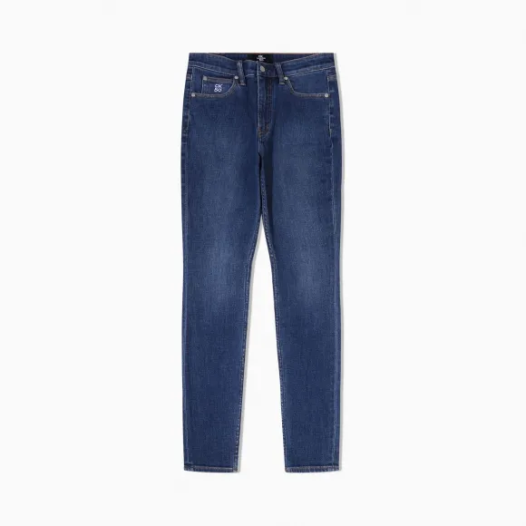 Calvin Klein女装高腰紧身牛仔裤J213840-牛仔休闲系列