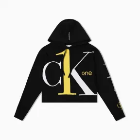 卡尔文·克莱恩/Calvin Klein CK ONE系列 CALVIN KLEIN 女士针织连帽卫衣 J214359-牛仔休闲系列