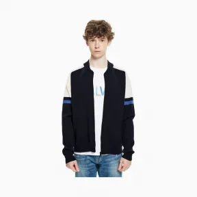 卡尔文·克莱恩/Calvin Klein 男士新款撞色棒球领针织衫 J310395-牛仔休闲系列