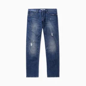 卡尔文·克莱恩/Calvin Klein 男士新款运动楔形版破洞牛仔裤 J310699-牛仔休闲系列