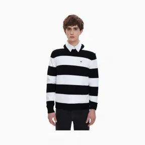 卡尔文·克莱恩/Calvin Klein 男士新款纯棉条纹圆领针织衫 J311164-牛仔休闲系列