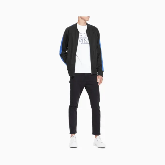 卡尔文·克莱恩/Calvin Klein 男士新款棒球领两面穿针织休闲服 J311264-牛仔休闲系列