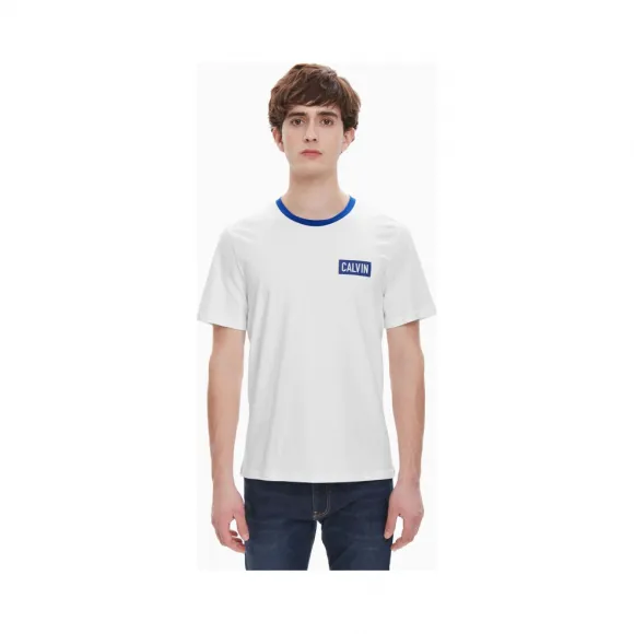 卡尔文·克莱恩/Calvin Klein 男士新款LOGO圆领短袖T恤 J311455-牛仔休闲系列