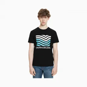 卡尔文·克莱恩/Calvin Klein 男士新款短袖印花T恤 J311713-牛仔休闲系列