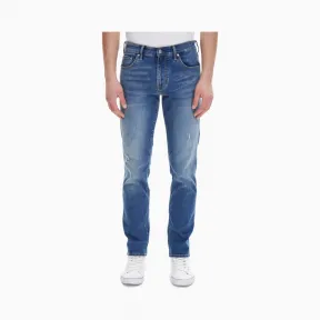 卡尔文·克莱恩/Calvin Klein 男士新款合体紧身版磨白牛仔裤 J311823-牛仔休闲系列