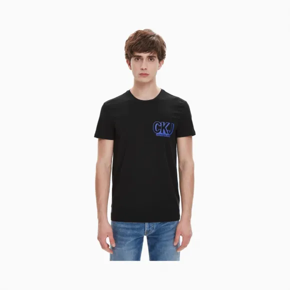 卡尔文·克莱恩/Calvin Klein 男士新款LOGO圆领短袖T恤 J312219-牛仔休闲系列