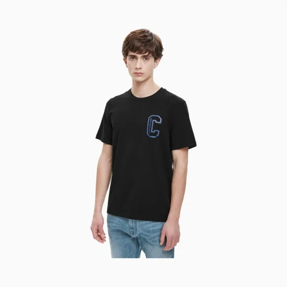 卡尔文·克莱恩/Calvin Klein 男士新款短袖圆领T恤 J312223-牛仔休闲系列