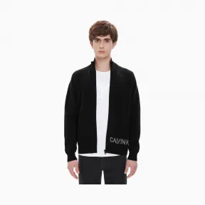 卡尔文·克莱恩/Calvin Klein 男士新款棒球领拉链针织衫 J312289-牛仔休闲系列