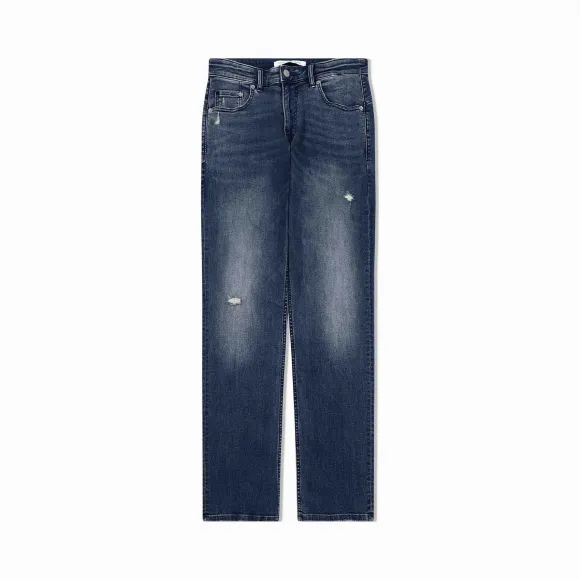 卡尔文·克莱恩/Calvin Klein 男士中低腰合体紧身牛仔裤 J312876-牛仔休闲系列