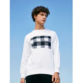 卡尔文·克莱恩/Calvin Klein 男士纯棉Logo简约休闲长袖T恤 J313210-牛仔休闲系列