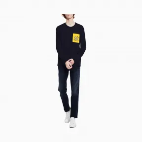 卡尔文·克莱恩/Calvin Klein 男装新款Logo圆领长袖T恤J313400-牛仔休闲系列