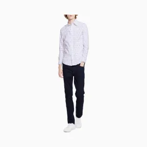 卡尔文·克莱恩/Calvin Klein 男士新款纯棉休闲长袖衬衫J313561-牛仔休闲系列