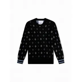 卡尔文·克莱恩/Calvin Klein 男士新款印花简约圆领长袖针织衫 J313762-牛仔休闲系列