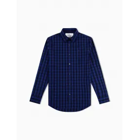 卡尔文·克莱恩/Calvin Klein 男士新款格子休闲长袖衬衫 J313764-牛仔休闲系列