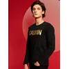 卡尔文·克莱恩/Calvin Klein 男士新款棉混纺时尚Logo圆领长袖T恤 J314281-牛仔休闲系列