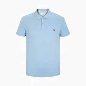 Calvin Klein 男装简约纯棉短袖翻领Polo衫T恤 J314443-牛仔休闲系列