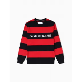 卡尔文·克莱恩/Calvin Klein CALVIN KLEIN 男士棉质Logo圆领长袖卫衣J314458-牛仔休闲系列