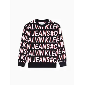 卡尔文·克莱恩/Calvin Klein CALVIN KLEIN 男士Logo圆领长袖针织衫J314935-牛仔休闲系列