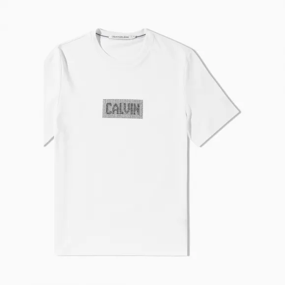 Calvin Klein 男装棉质Logo短袖T恤J315400-牛仔休闲系列