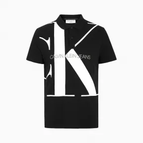 Calvin Klein 男装 翻领纯棉Polo衫J315841-牛仔休闲系列