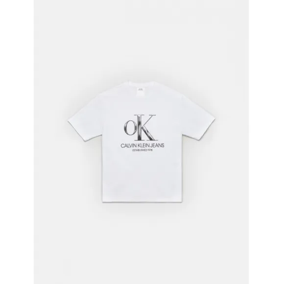 卡尔文·克莱恩/Calvin Klein 男士新款1978系列纯棉短款T恤 J900091-牛仔休闲系列