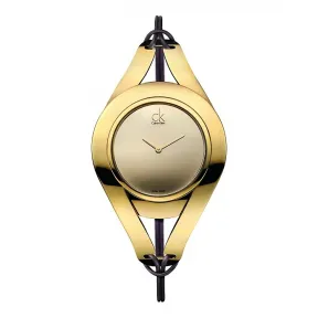 卡尔文·克莱恩/Calvin Klein   精钢镀金 石英机芯 女表 K1B23609