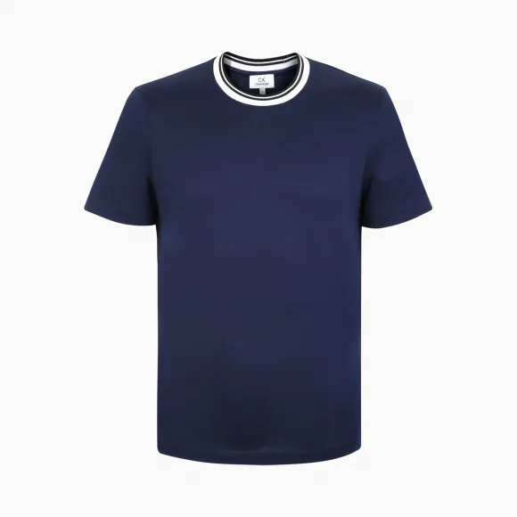 Calvin Klein 男装 丝光棉针织短袖T恤 M77466M038C-Ckck