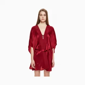 卡尔文·克莱恩/Calvin Klein 女士秋冬新款桑蚕丝睡袍 QS6156-内衣系列