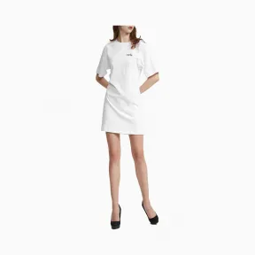 Calvin Klein 女装 纯棉针织短袖连身裙 W76251192C-Ckck