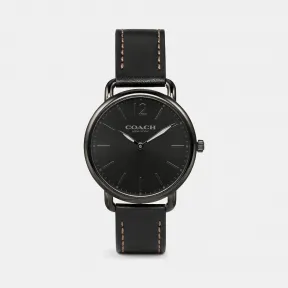 蔻驰/Coach DELANCEY细款真皮表带腕表 W1396 BKGM