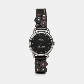 蔻驰/Coach DELANCEY嵌花真皮表带腕表 W1532 BLK