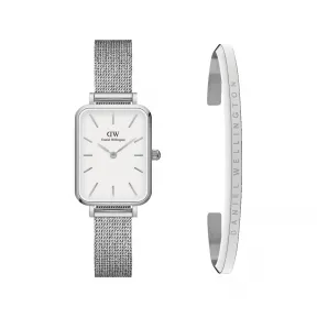 丹尼尔·惠灵顿/Daniel Wellington Quadro Pressed Sterling + CLASSIC Bracelet 日本石英机芯 套装 DW00501258