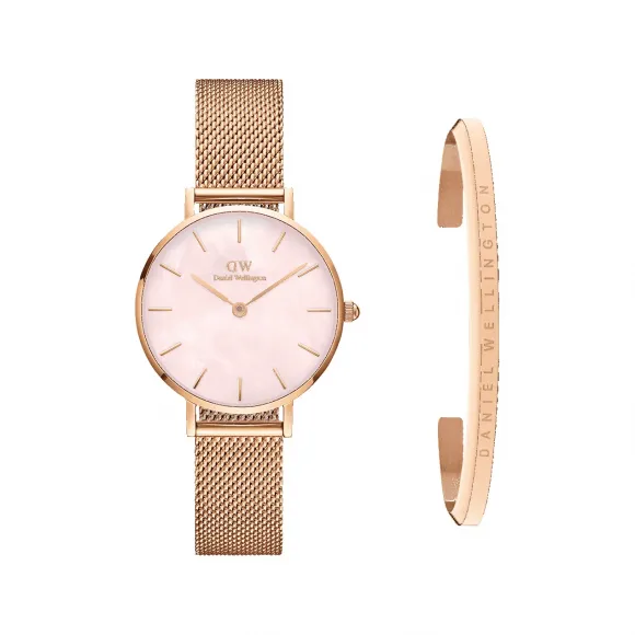 丹尼尔·惠灵顿/Daniel Wellington Petite Melrose Pearl + Classic Bracelet 日本石英机芯 套装 DW00501483