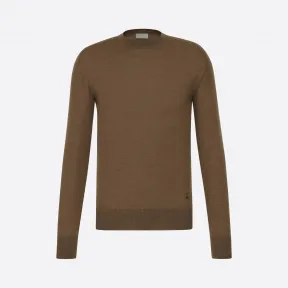 迪奥/Dior 深驼色羊毛小蜜蜂标识刺绣毛衫 013M600AT069-C181