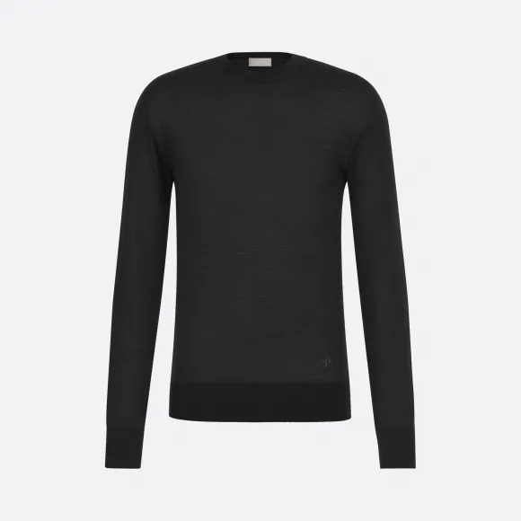 迪奥/Dior 黑色初剪羊毛小蜜蜂标识卫衣 013M600AT069-C989