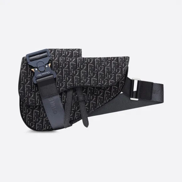 迪奥/Dior 灰色 Dior Oblique 印花马鞍包 1ADPO093YKY-H15E