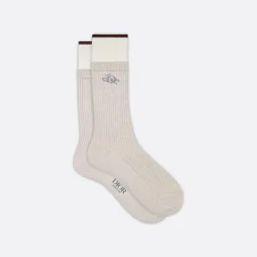 迪奥/Dior CACTUS JACK DIOR 袜子 米色弹性棉质混纺针织面料 283MC01AT256_C180_TS