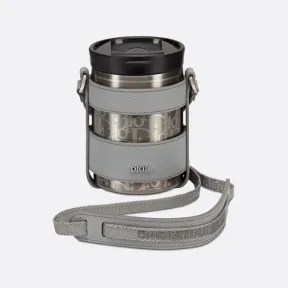 迪奥/Dior Dior Aqua 马克杯 迪奥灰粒面牛皮革和不锈钢 Dior Oblique 图案搭配肩带 2ESKH324YMJ_H860_TU