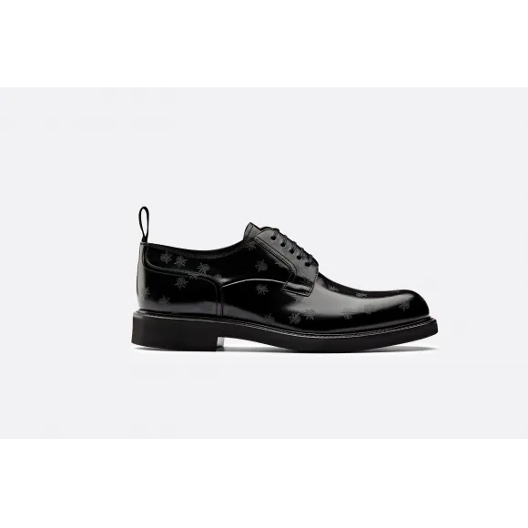 迪奥/Dior 黑色小牛皮和蜜蜂细节德比皮鞋  3DE269YDX H969