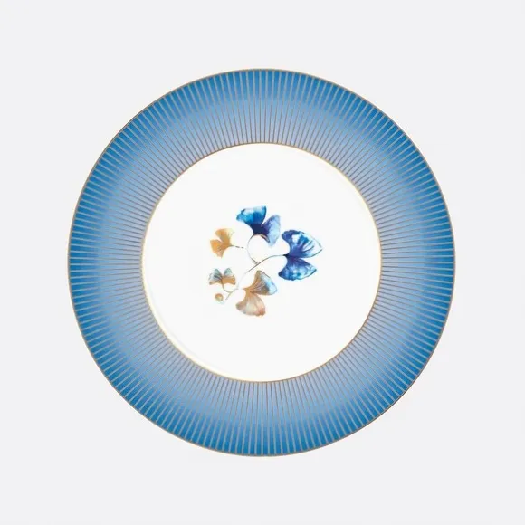 迪奥/Dior 餐盘 蓝色瓷质银杏图案 HYJ01GAS2U_C500_TU