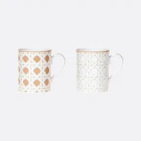迪奥/Dior 马克杯两件套 米色 Provence 藤格纹 HYJ02MCA0U_C100_TU