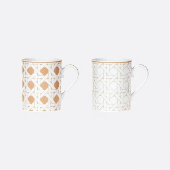 迪奥/Dior 马克杯两件套 米色 Provence 藤格纹 HYJ02MCA0U_C100_TU
