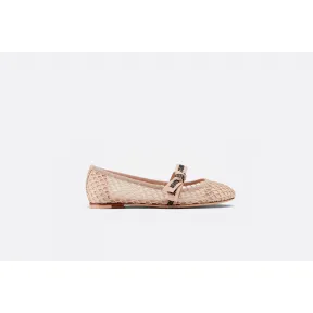 迪奥/Dior Miss J'Adior网眼布芭蕾舞鞋  KCB451RRN S14U