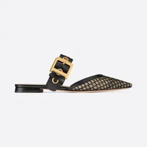 迪奥/Dior 黑色网面和牛皮革 D-Dior 芭蕾穆勒鞋系列 KCB586RCA-S900