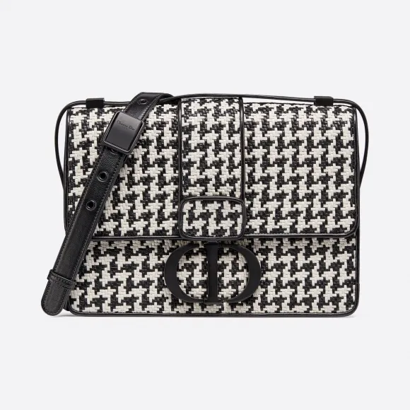 迪奥/Dior 30 Montaigne 千鸟格纹编织羊皮革翻盖包 M9203SRBF-M911