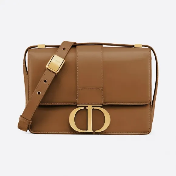 迪奥/Dior 30 Montaigne 棕色光滑羊皮革翻盖包 M9203UMOS-M16E