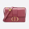 迪奥/Dior 木槿粉色光面牛皮革 30 Montaigne 翻盖包 M9203UMOS-M60P